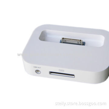 Portable Charging Base Docking Station for 30-pin iPhone 4S/4/3GS, Charging and Audio Output